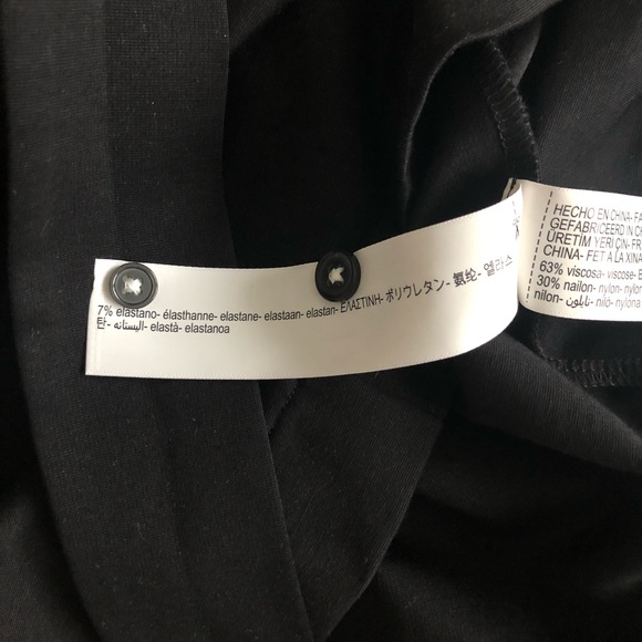 Massimo Dutti Long Black Dolman Sleeve Dress with Waist Ties - Picture 6 of 10